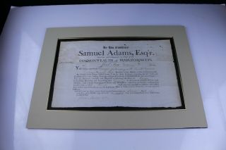Samuel Adams Signed Document 2