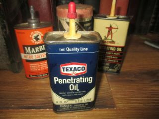 Texaco Penetrating Oil Can Household All Purpose Sewing Machine Handy Tin