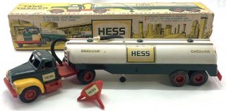 1960’s Hess Minature Lighted Tank Trailer With Filler Funnel - Box