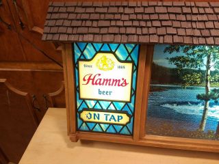 Vintage Hamms Beer Motion Sign SCENE O RAMA Campfire & Waterfall 1960 ' s 2