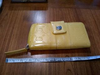 Hello Kitty Yellow Loungefly Wallet Organizer Purse Phone Case Embossed