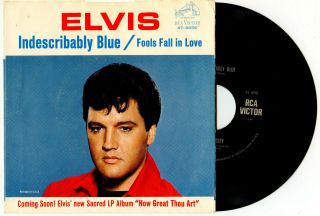 Elvis Presley Usa 45 Rca 47 - 9056 Indescribably Blue & Fools Fall In Love Read