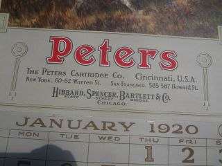 1920 ' s Peters Cartridge Calendar. 5