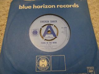 Chicken Shack " Tears In The Wind " Rare Uk 7 " Promo Blue Horizon Records 57 - 3160
