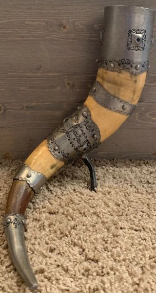 Rare Handmade Jb 1 Drinking Horn Made In Norway In