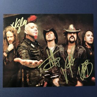 Hellyeah Band Signed 8x10 Photo Signed Autographed Vinnie Paul Very Rare