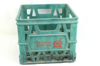 Hygeia Dairy Milk Crate Vintage Plastic Stackable Retro Storage Collectible Deco