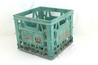 Hygeia Dairy Milk Crate Vintage Plastic Stackable Retro Storage Collectible Deco 2