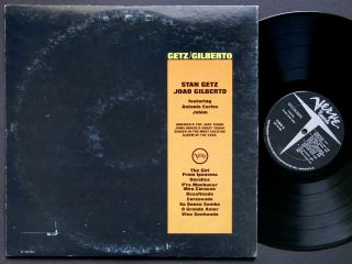 STAN GETZ / JOAO GILBERTO ANTONIO CARLOS JOBIM LP VERVE V - 8545 US 1964 DG MONO 2