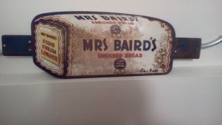 Vintage Mrs.  Bairds Bread Door Push Sign Gas Oil
