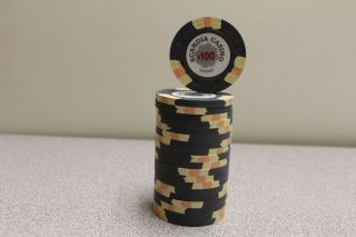 20 Top Hat And Cane Paulson Scandia Casino,  Norway $100 Poker Chip - - Rare