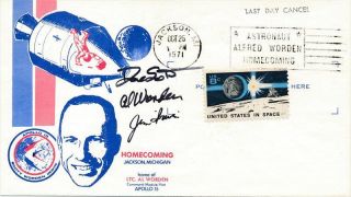 Apollo 15 - Cover Signed By Scott,  Irwin And Worden