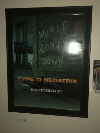 Type O Negative Autographed By The Entire Band World Coming Down Poster