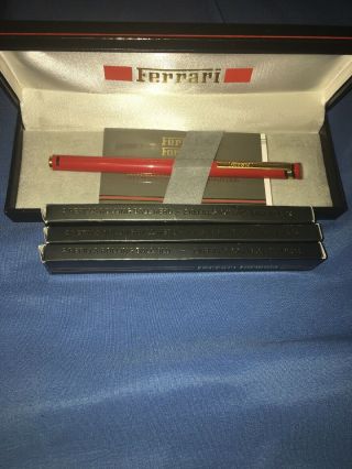 Ferrari Formula Ballpoint Pen In Rosso Chiaro Designed By Cartier In Mid 1980 