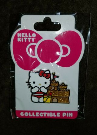 Rare Hello Kitty Con 40th Anniversary Collectible Sandcastle Beach Pin