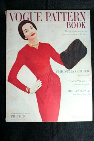 Rare Vintage Vogue Pattern Book,  December - January 1955 - 1956