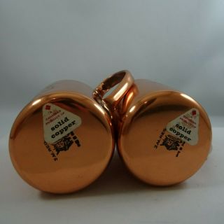 2 Vintage Moscow Mule Copper Mugs 2