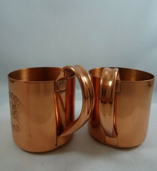 2 Vintage Moscow Mule Copper Mugs 5