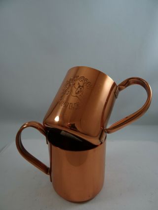 2 Vintage Moscow Mule Copper Mugs 6