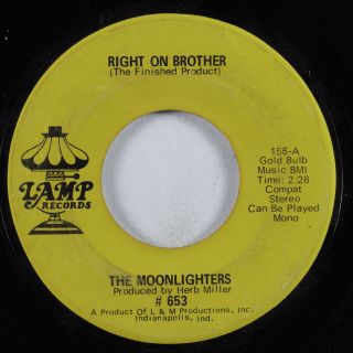 Northern Soul Funk 45 MOONLIGHTERS Lonely Baby LAMP HEAR 2
