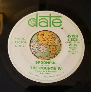 Cool Garage Punk Promo 45 The Counts Iv Spoonful Date Hear