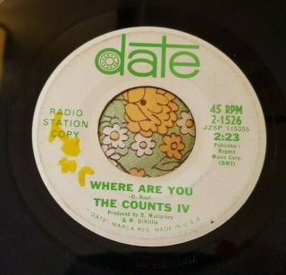 Cool Garage Punk Promo 45 The Counts IV Spoonful DATE HEAR 2