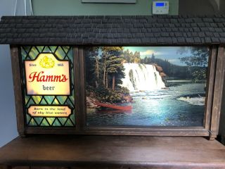 Vintage Hamms Beer Motion Sign Scene O Rama Campfire & Waterfall 1960 