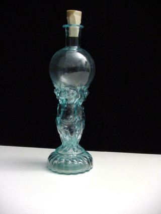 Antique Legras Figural Bottle,  Rare Colour