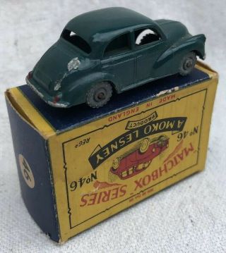 Vintage Moko Lesney Matchbox No.  46 Morris Minor 1000 with Box 2