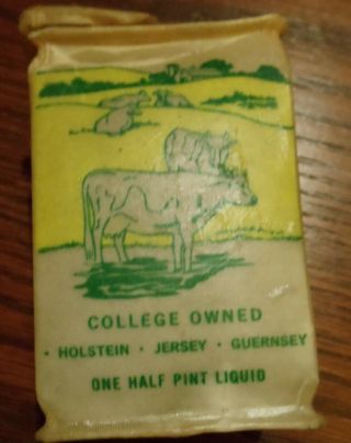 3 Vintage Dairy Milk cartons & cap Pacific Union College SDA School Angwin Ca. 2
