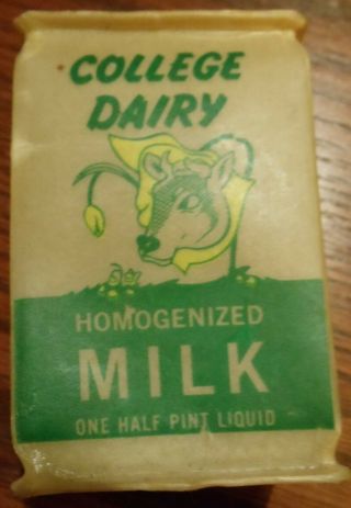 3 Vintage Dairy Milk cartons & cap Pacific Union College SDA School Angwin Ca. 4