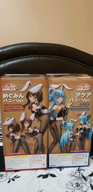 Freeing Konosuba Aqua & Megumin Bunny Ver.  1/4 Scale Figures Set 2