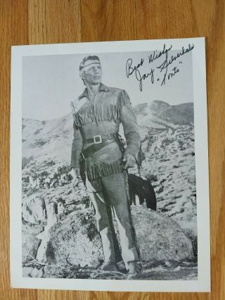 Authentic Jay Silverheels " Tonto " Signed Studio Photo Lone Ranger Early 1970 