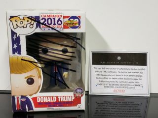 President Donald Trump Hand Signed Funko Pop Figure With