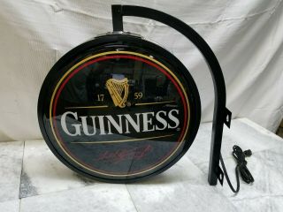 Guinness Beer Light - Double Sided Hanging Round Pub Light Sign