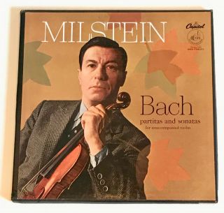 Us Capitol Pcr 8370 3lps Box Set Nathan Milstein Bach Violin Partitas Sonatas