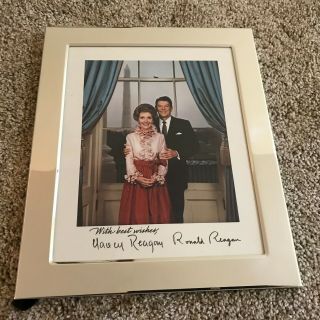 President & First Lady Ronald & Nancy Reagan Signed Photo