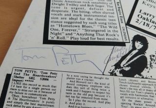 TOM PETTY & the Heartbreakers SIGNED Promo Vinyl “Official Live ' Leg” 3