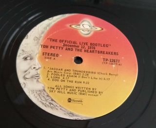TOM PETTY & the Heartbreakers SIGNED Promo Vinyl “Official Live ' Leg” 4