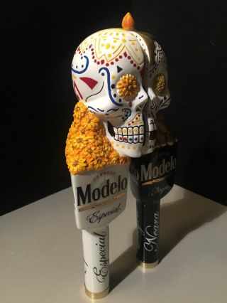 Modelo Especial / Negra Day Of The Dead Sugar Skull Beer Tap Handle Kegerator 4