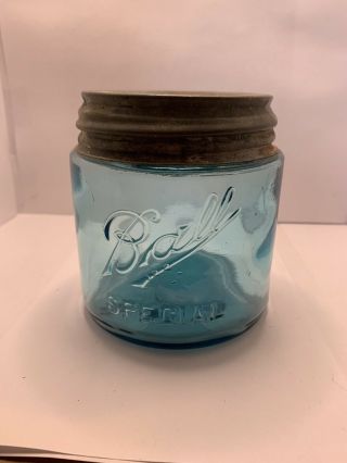 Rare Shoulder Seal Ball Special Squat Pint Wide Mouth Fruit Jar