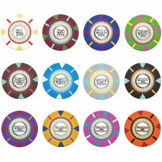 1000 The 13.  5g Clay Poker Chips Set with Acrylic Case - Pick Chips 2
