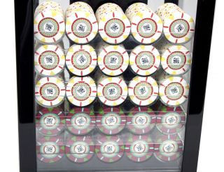 1000 The 13.  5g Clay Poker Chips Set with Acrylic Case - Pick Chips 5