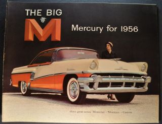 1956 Mercury Lg 24pg Prestige Brochure Monterey Montclair Custom Orig