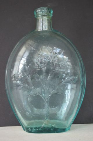 Baltimore Glass Gx - 18 Summer Winter Tree Aqua Blue Flask