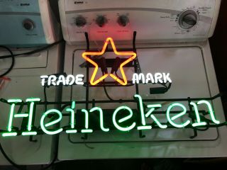 Neon Heineken Red Star Logo Sign 28 