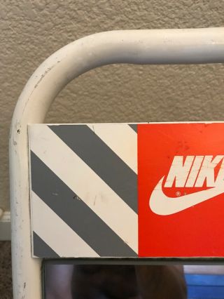 Vintage 1990s Nike METAL SHOE MIRROR DISPLAY SIGN AUTHENTIC Sales floor 5