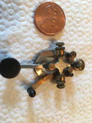 Antique Miniature Morse Code Telegraph Key 6