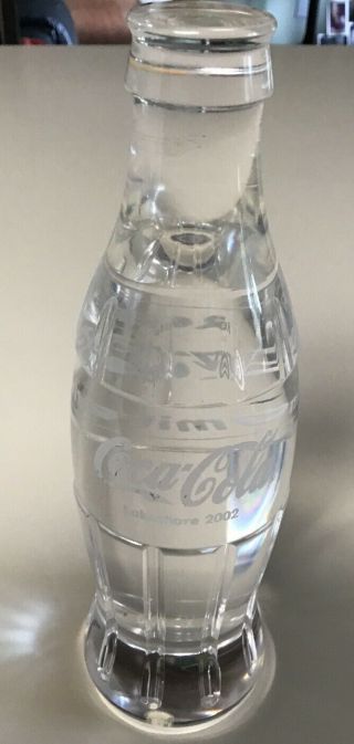 Lakeshore 2002 Real Coca Cola Commitment Clear Acrylic Bottle Canada (s)