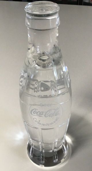 Lakeshore 2002 Real Coca Cola Commitment Clear Acrylic Bottle Canada (S) 5